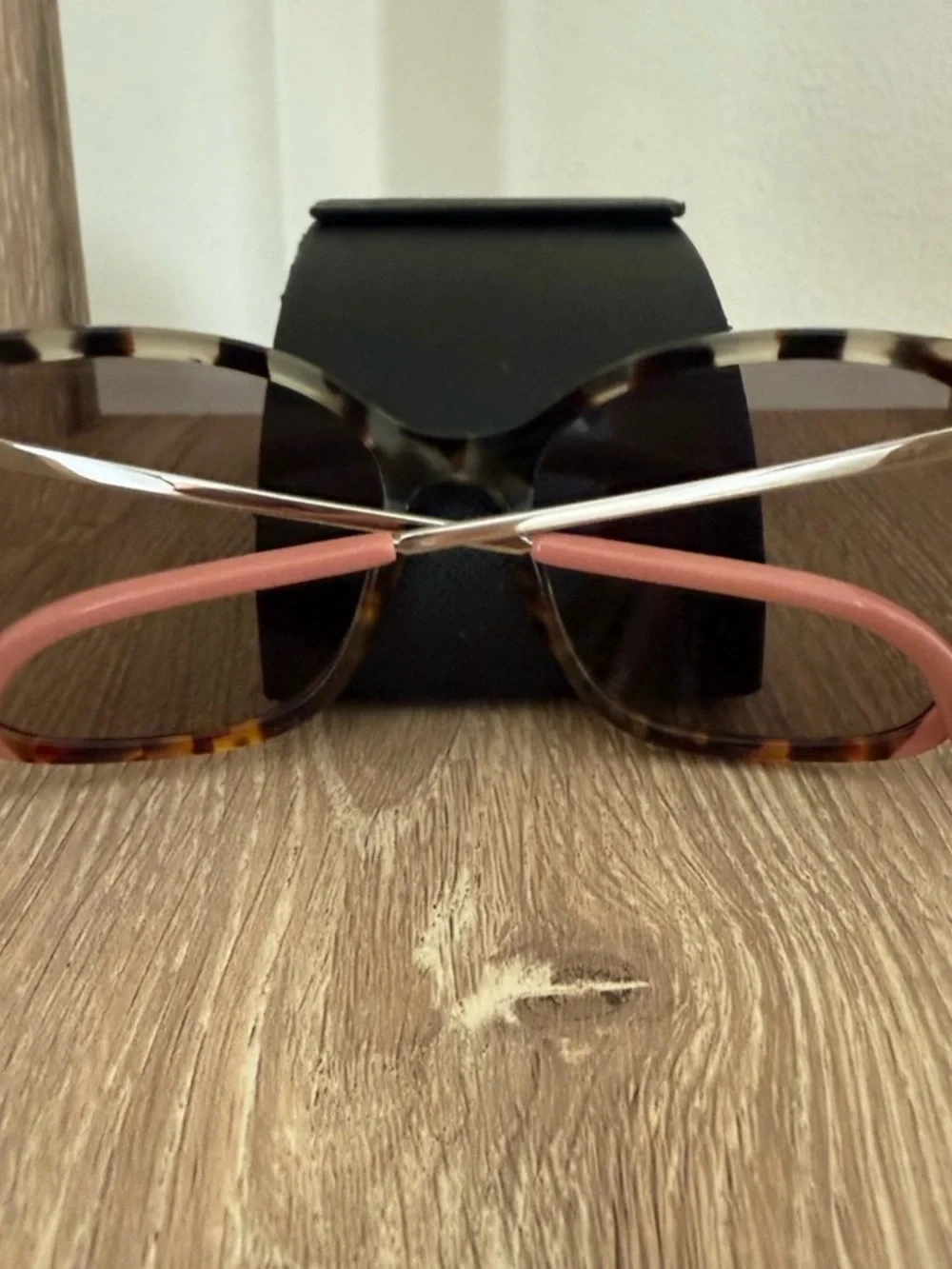 Prada Tortoiseshell Sunglasses with Pink Trim